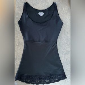 SPANX HIDE & SLEEK CAMI with LACE TRIM BLACK Sz S